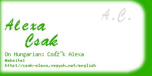 alexa csak business card